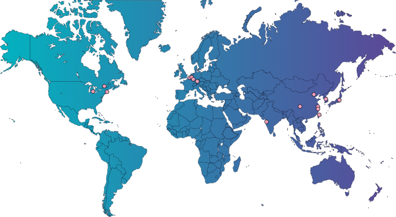 Map of our locations