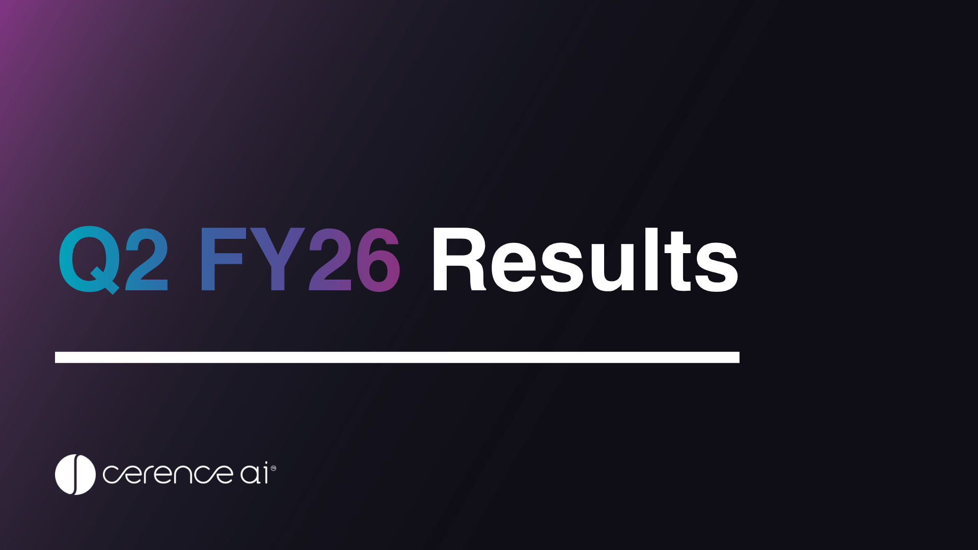 Cerence AI Delivers Strong Q2 FY26 Results with Revenue Above Guidance; Raises and Refines Full-Year